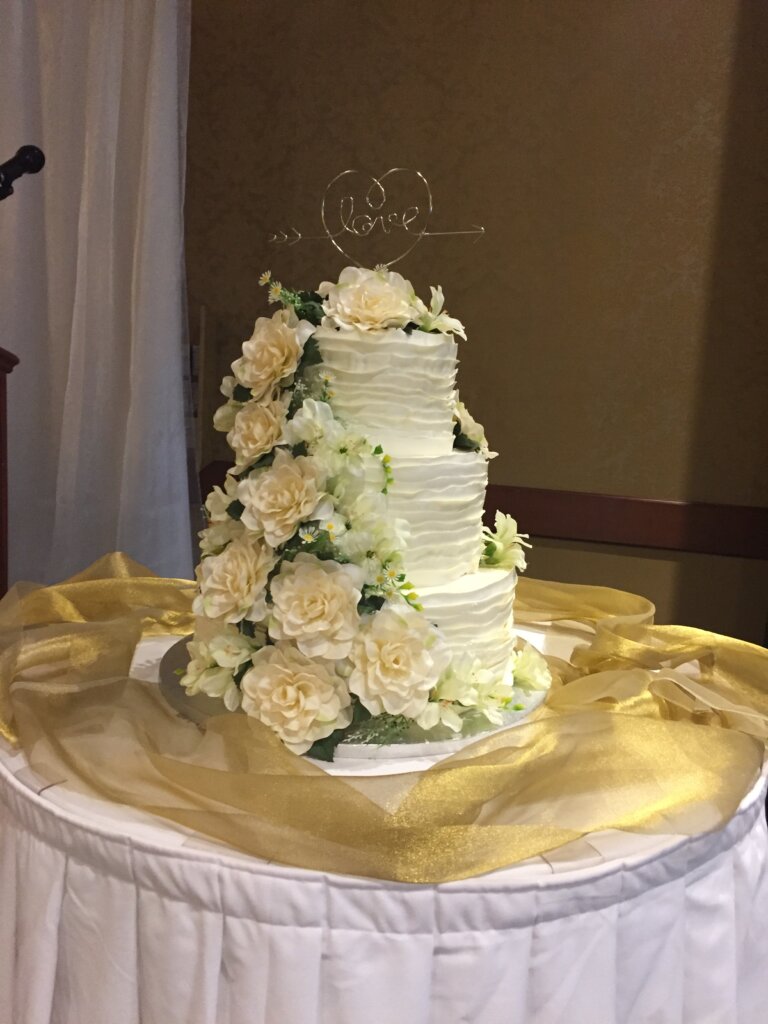 3 Tiered Wedding Cake-Buttercream Frosting